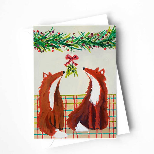 Mistletoe Mischief Fox Card