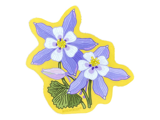 Blue Columbine Flower Vinyl Sticker