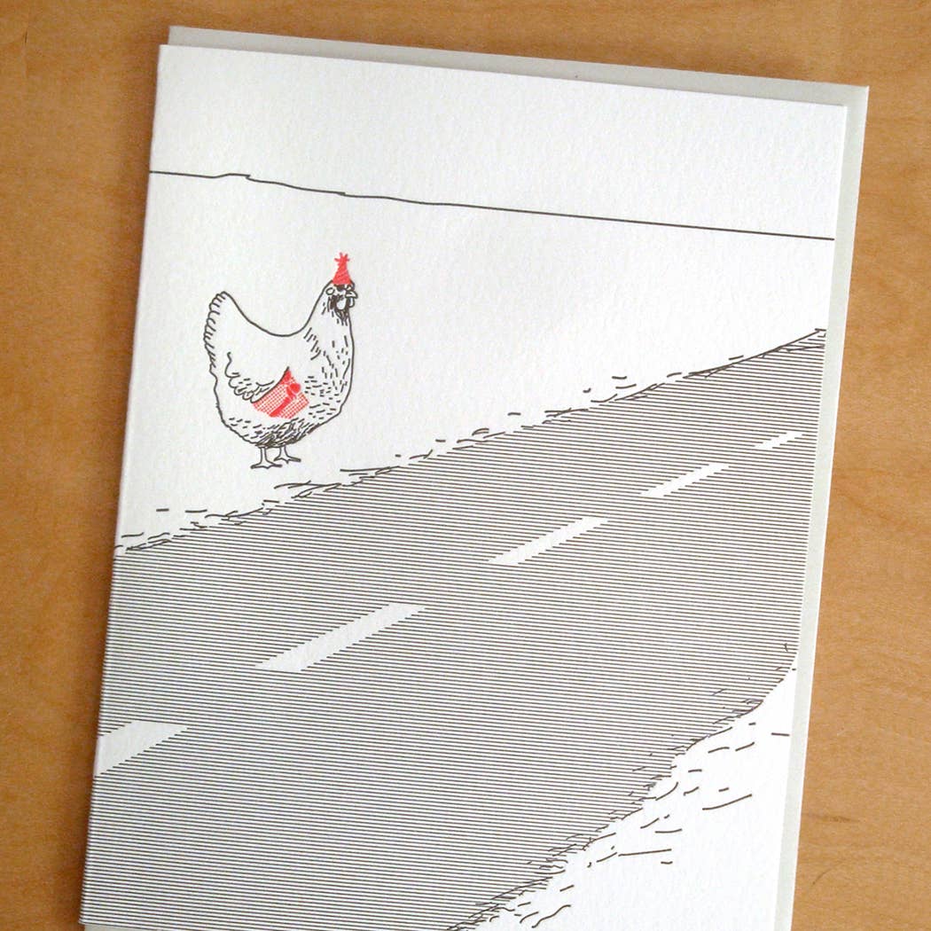 Chicken Cross the Road Birthday Card