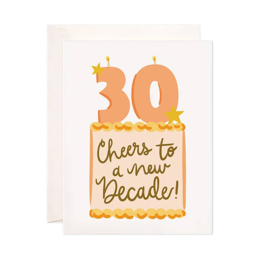 Thirty Cake Decade Birthday Card
