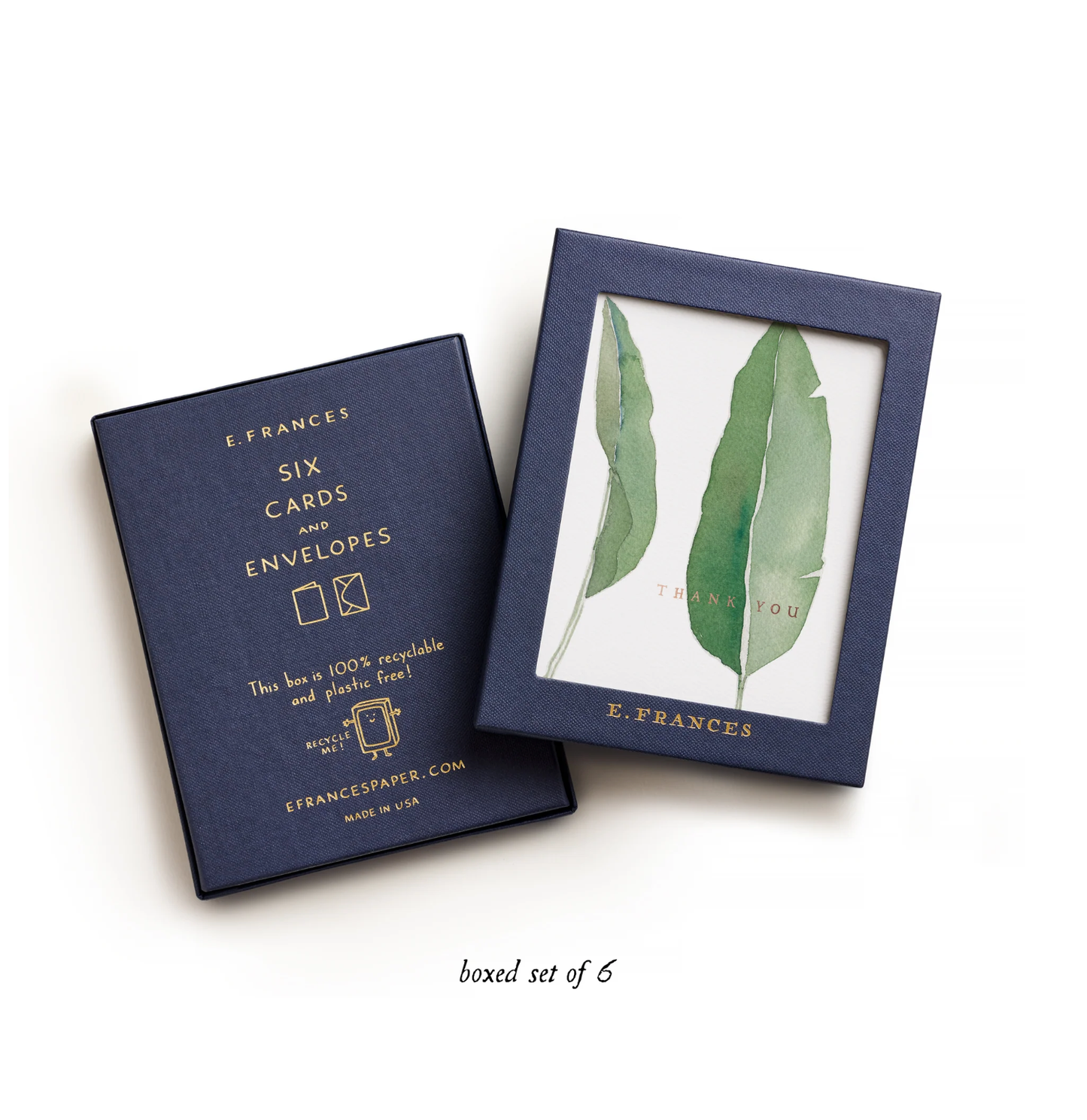 Thank You Green Leaves Card