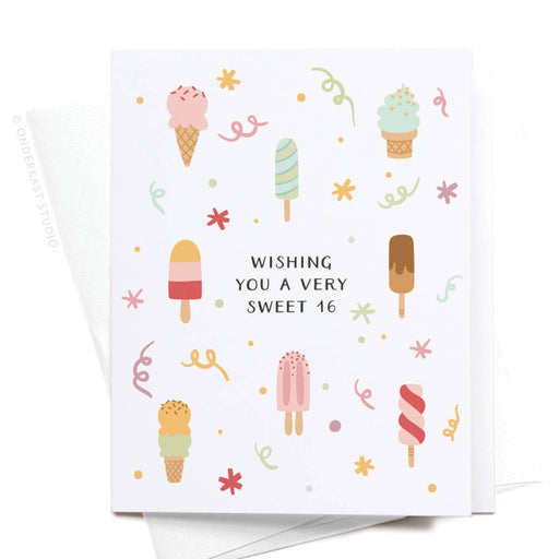 Wishing You A Very Sweet 16 Ice Cream Birthday Card