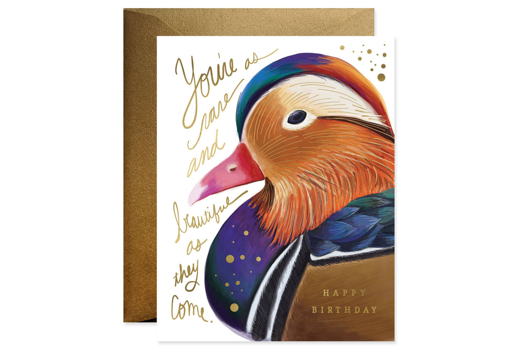 Rare and Beautiful as they Come Bird Birthday Card