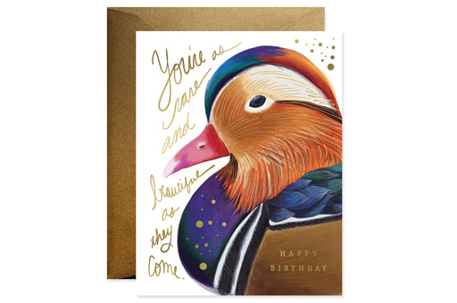 Rare and Beautiful as they Come Bird Birthday Card