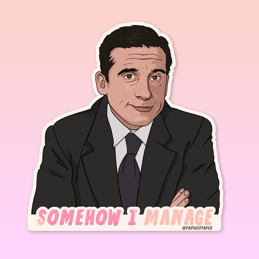 Office Somehow I Manage Michael Scott Vinyl Sticker