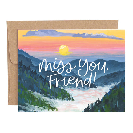 Miss You Friend Smoky Mountains Card