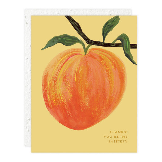 Peach Thanks Card