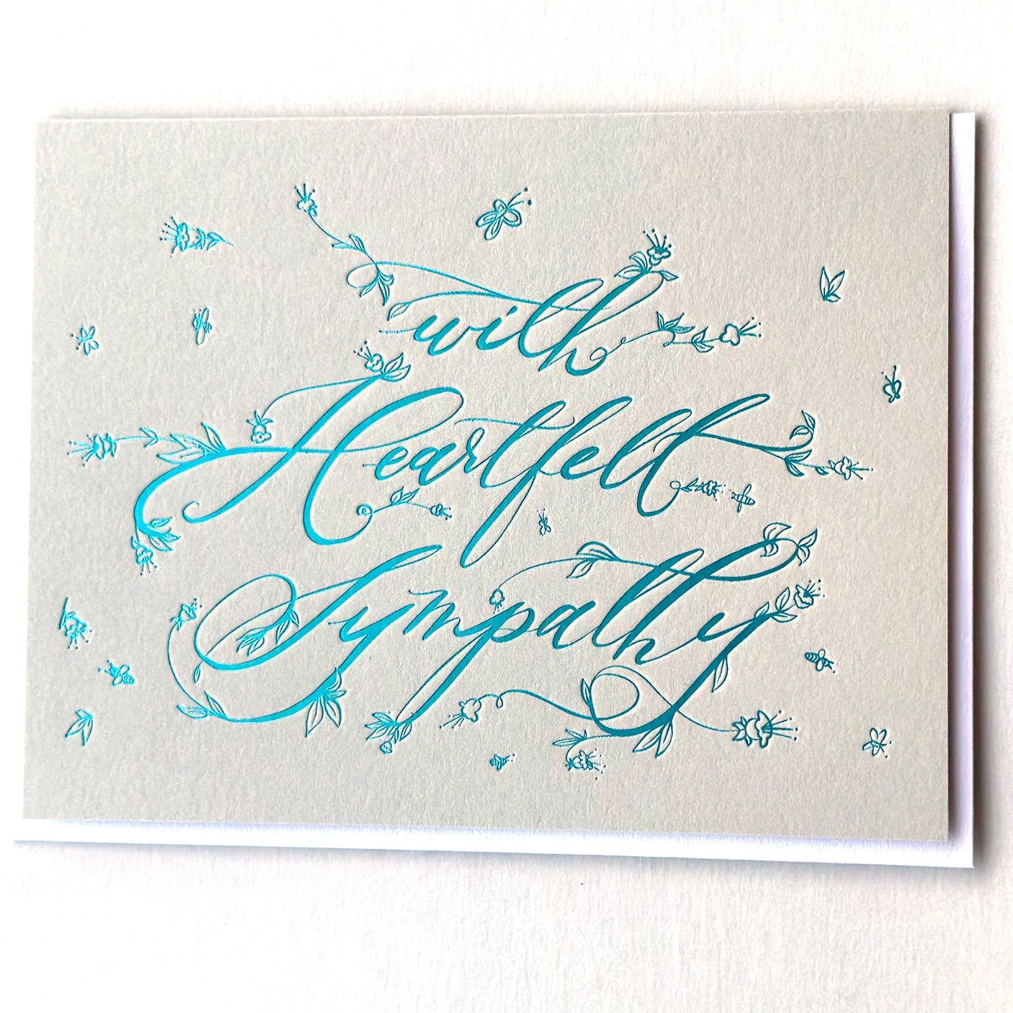 Blue Script With Heartfelt Sympathy Card – Merrygrams