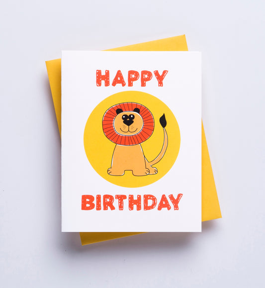 Lion Birthday Card
