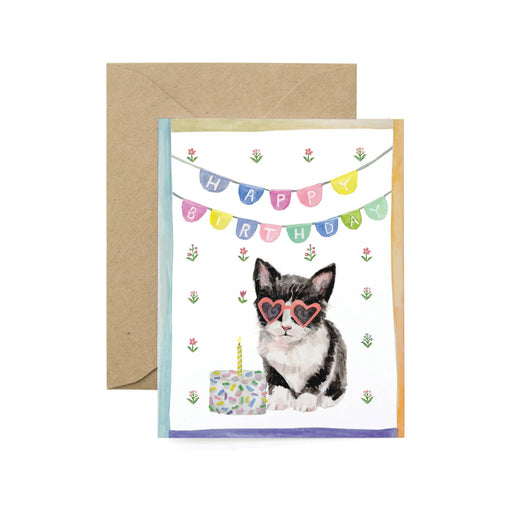 Happy Birthday Cat Sunglasses Card