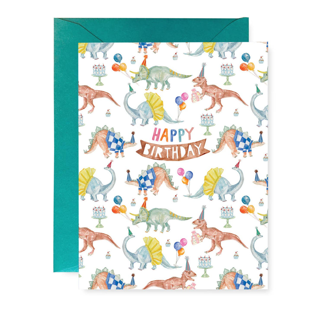 Dinosaurs Happy Birthday Card