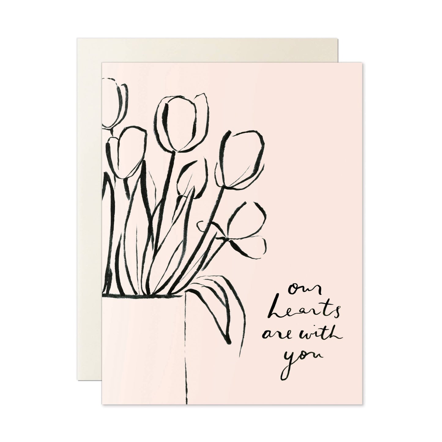 Our Hearts Are with You Tulips Card
