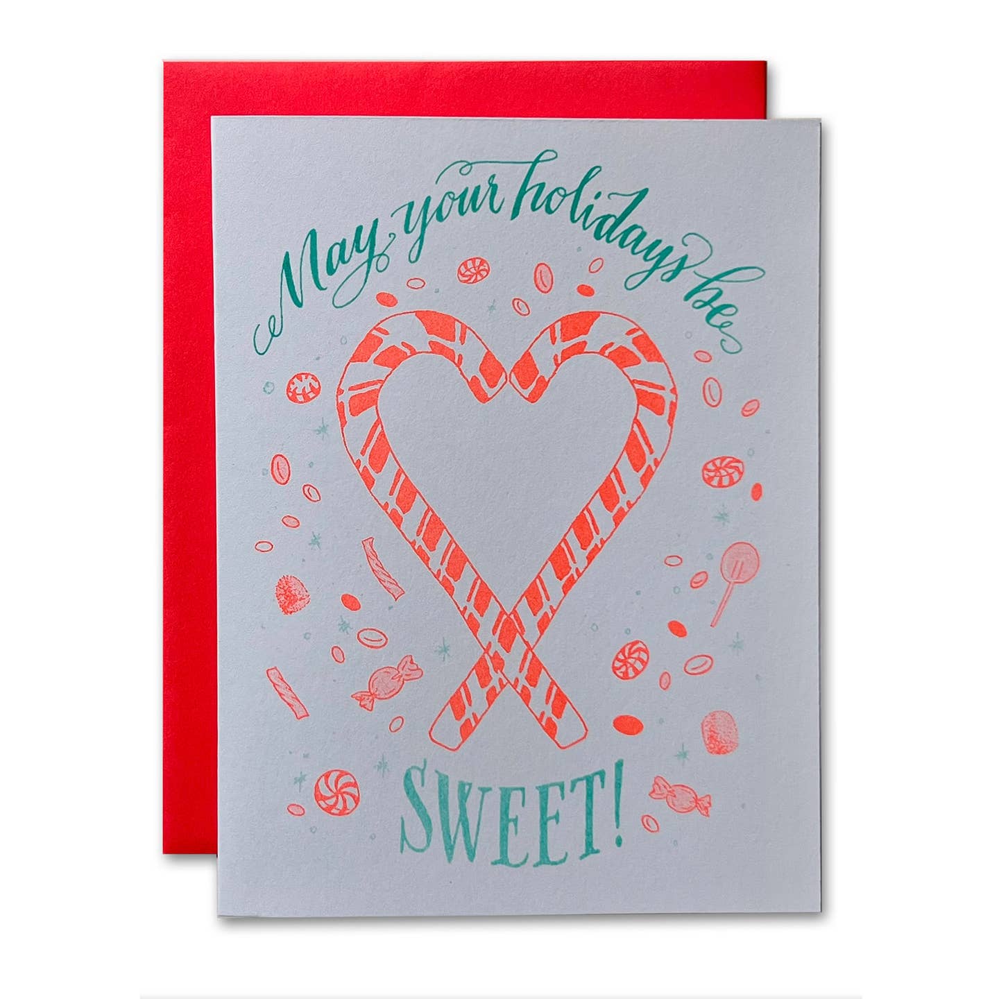 May Your Holidays Be Sweet Candy Canes Card