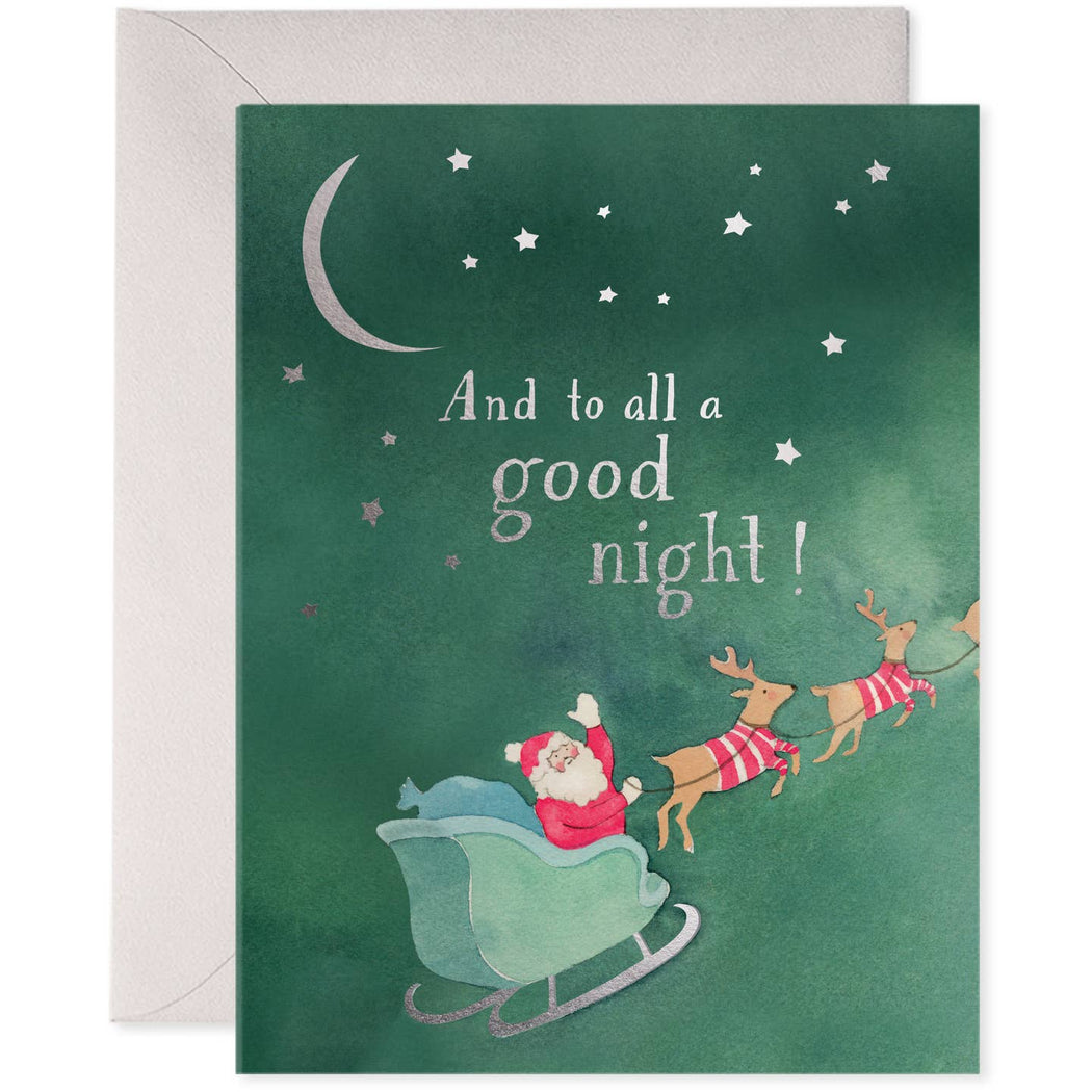 To All A Good Night Santa Sleigh Card