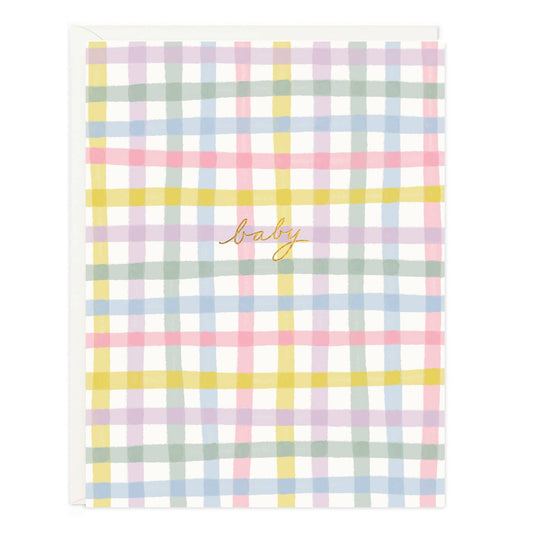 Baby Gingham Card
