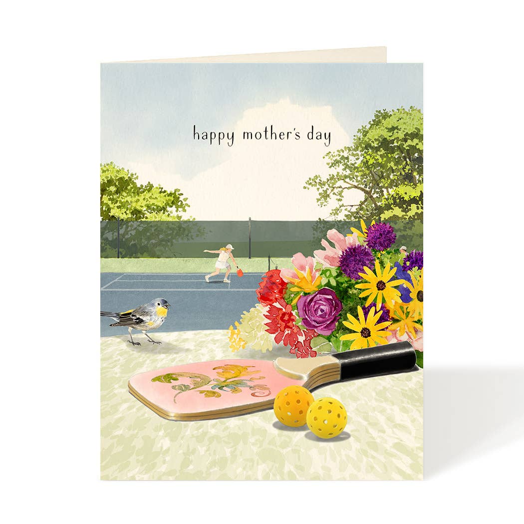 Pickleball Pink Mothers Day Card