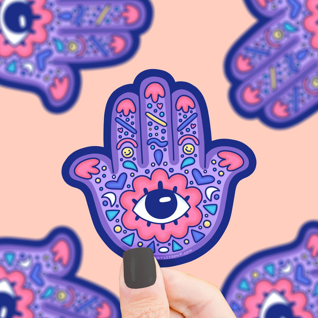 Evil Eye Mandala Hand Vinyl Sticker