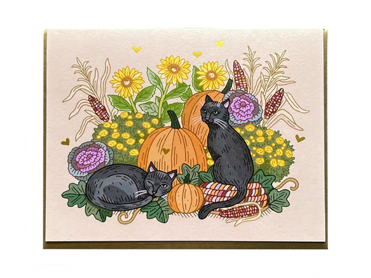 Harvest Cats Card
