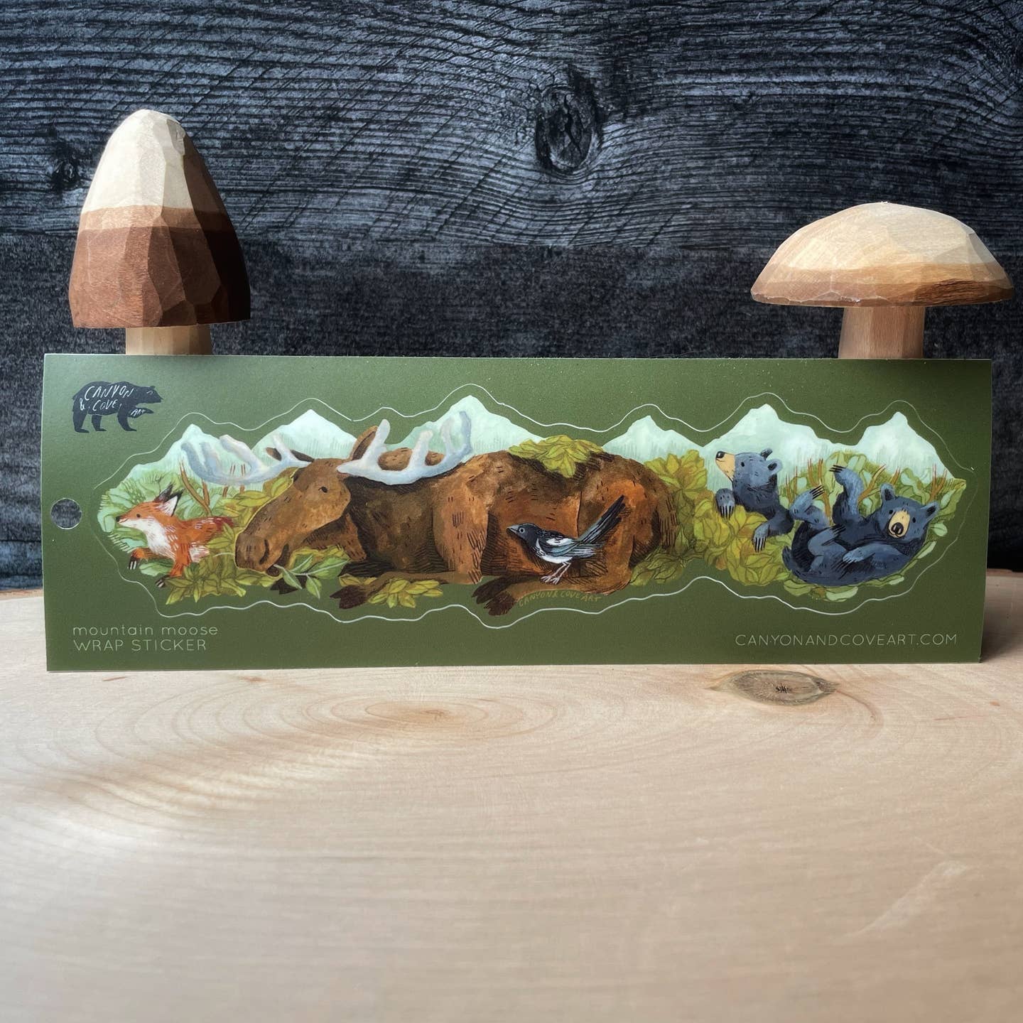 Mountain Moose Wrap Sticker