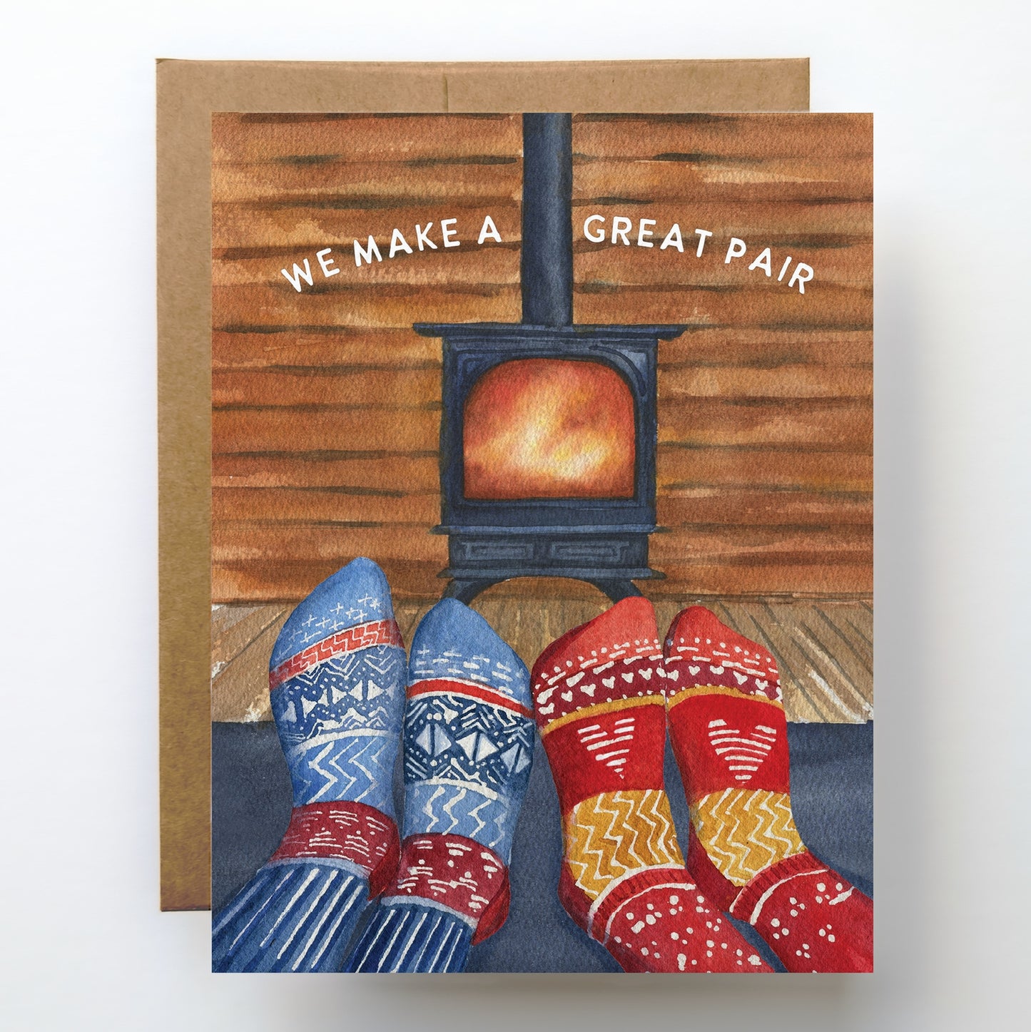 We Make a Great Pair Cozy Socks Card