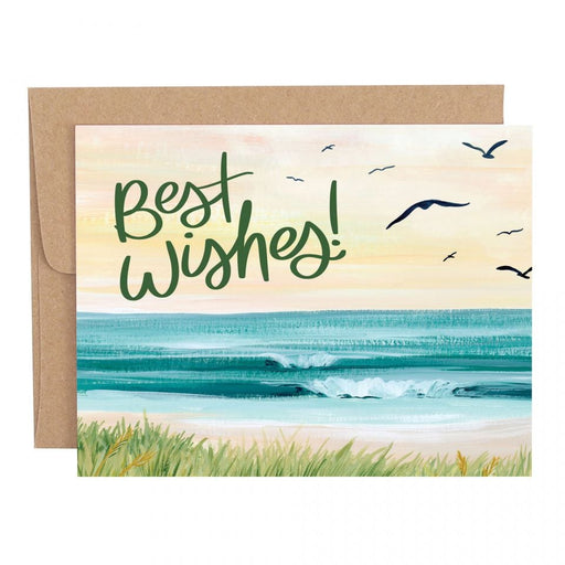 Best Wishes Beach Scene Card