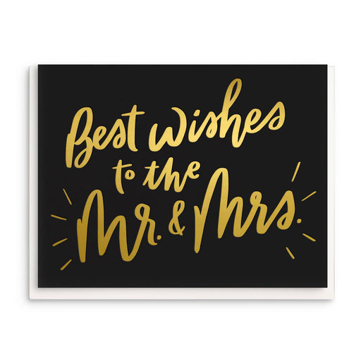 Best Wishes Mr. Mrs. Gold Foil Card