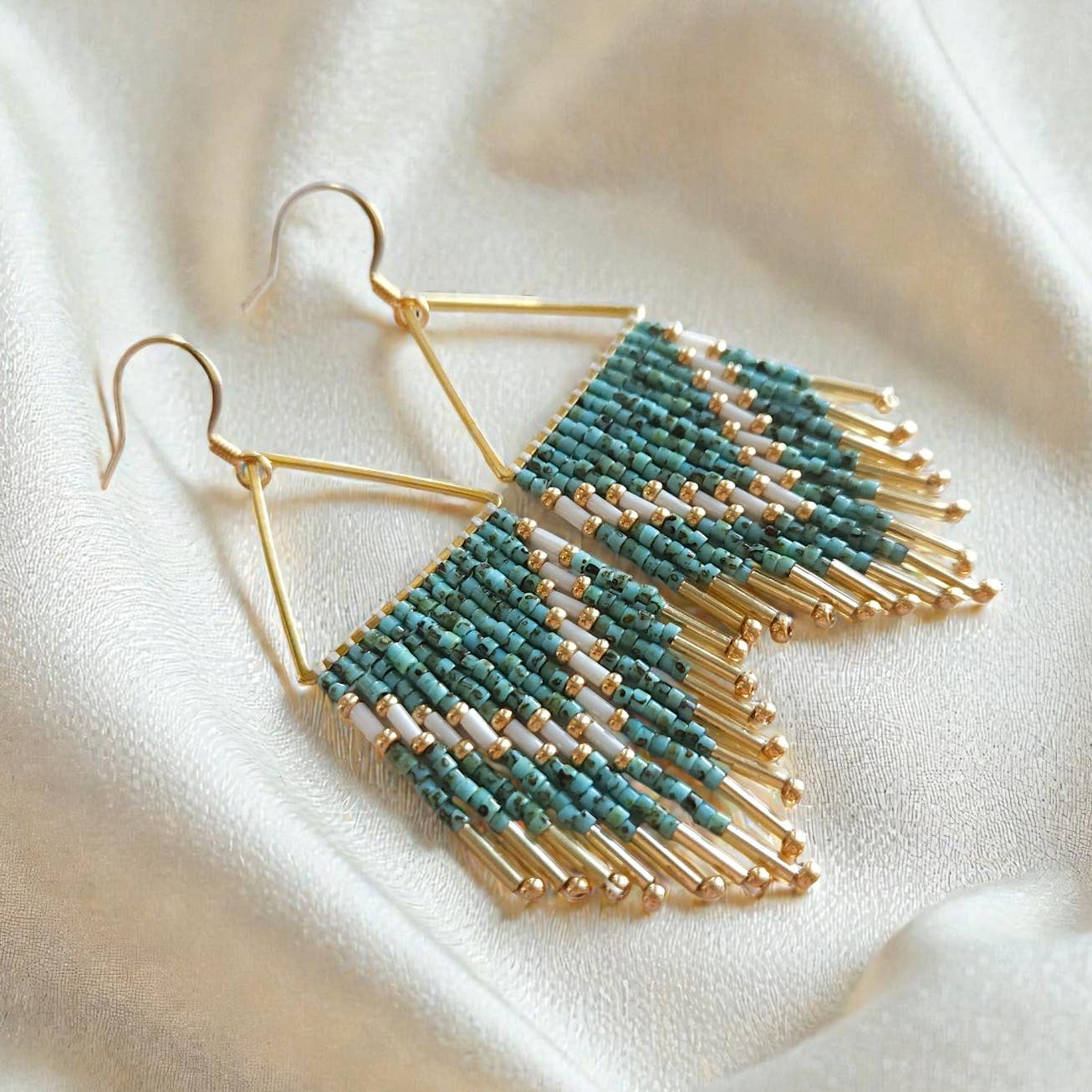 Millie Triangle Fringe Earrings