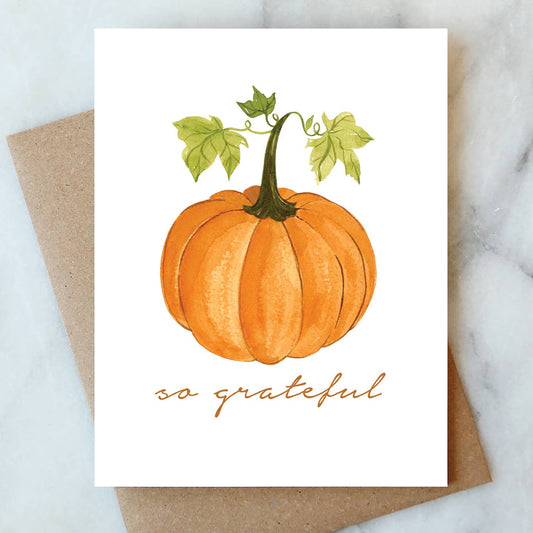 Pumpkin So Grateful Card