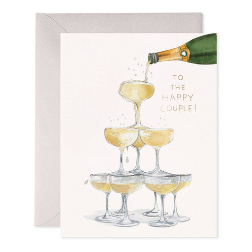 Champagne Tower Happy Couple Card