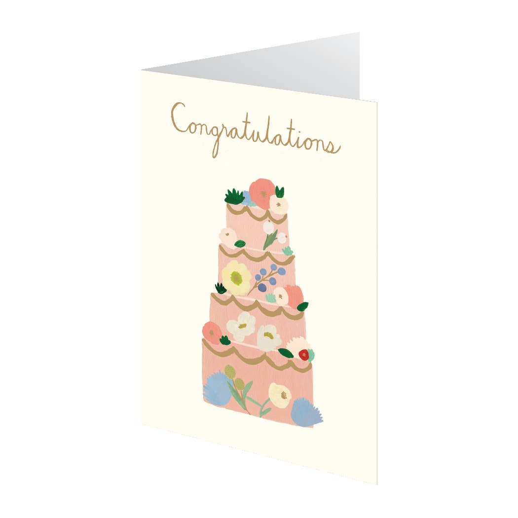 Tiered Cake Wedding Card