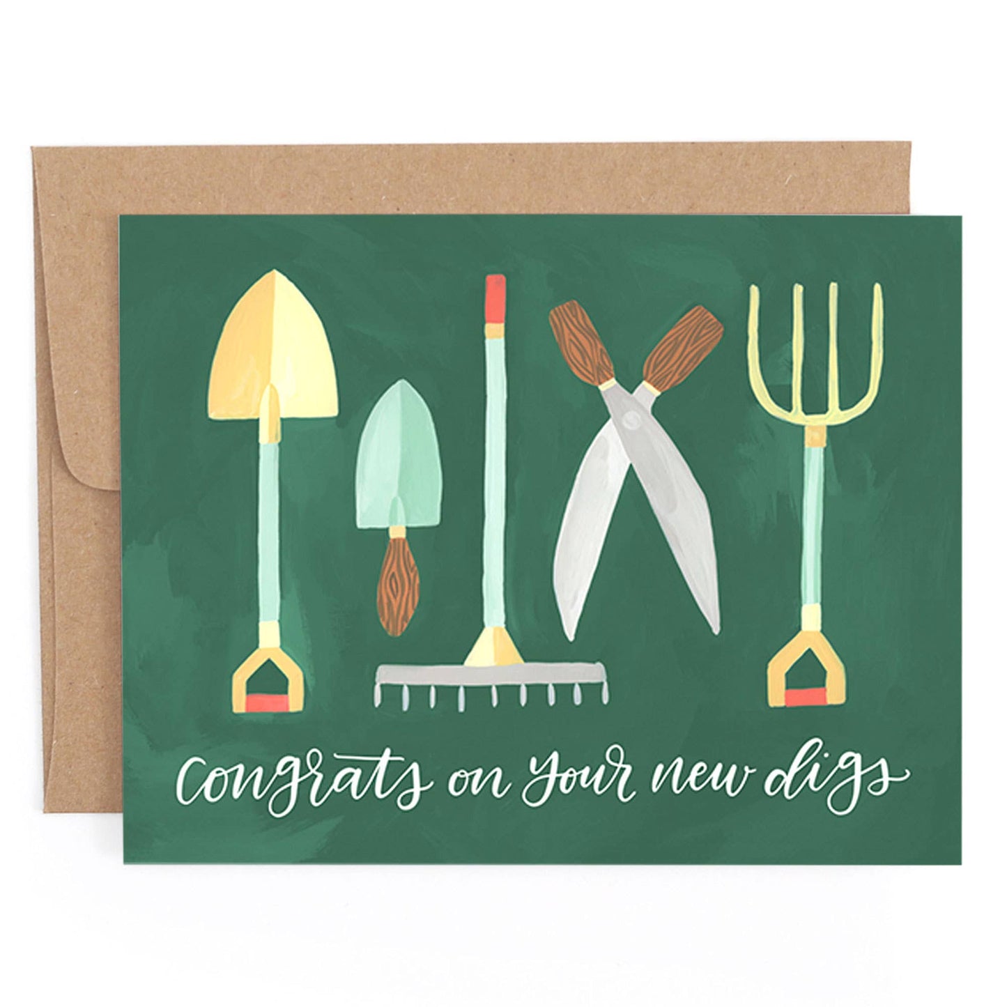 Garden Tools Congrats New Digs Card