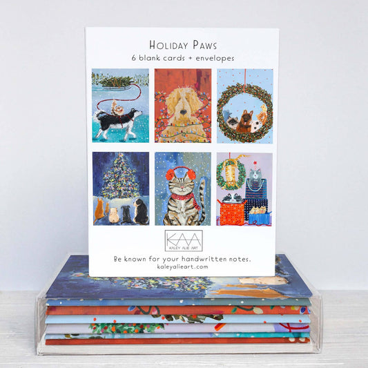 Holiday Paws Assorted Blank Card Box of 6