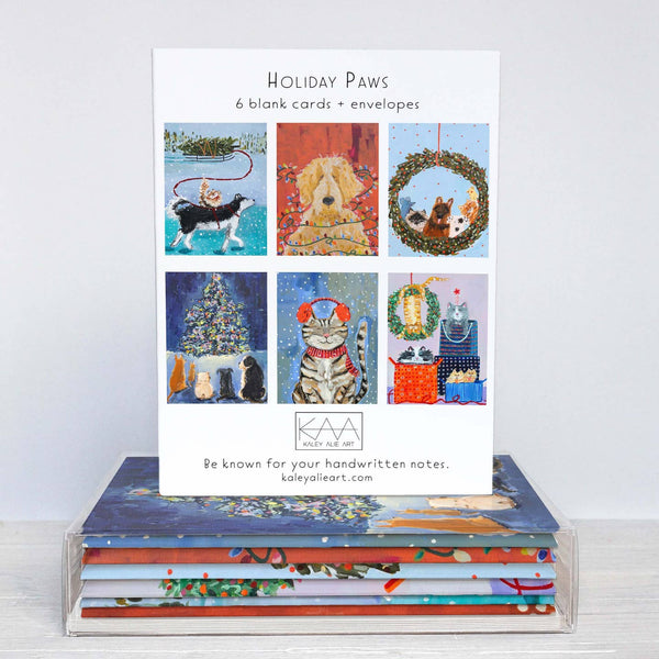 Holiday Paws Assorted Blank Card Box of 6