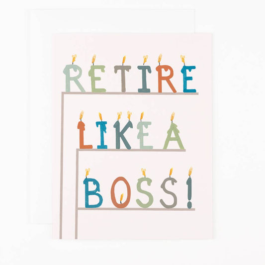 Retire Like a Boss Candles Card