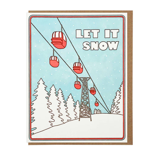 Let It Snow Ski Gondolas Card