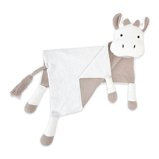 Cow Organic Baby Lovey Security Blanket