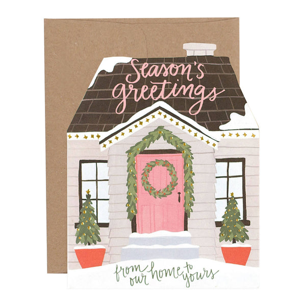 Season's Greetings from Our Home Diecut Card