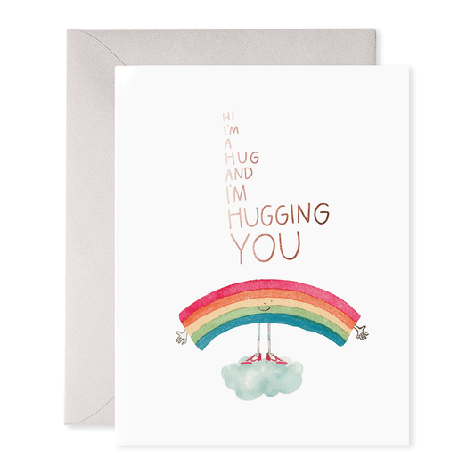 Im a Hug Hugging You Rainbow Card