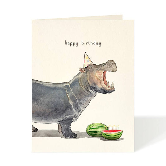 Happiest Hippo Birthday Card