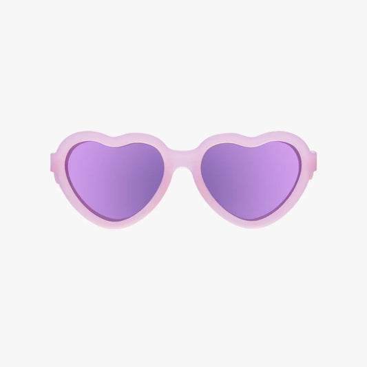 Frosted Pink Polarized Heart Kids Sunglasses