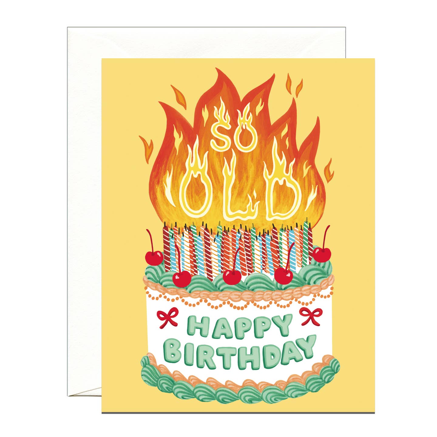 So Old Vintage Birthday Cake Card