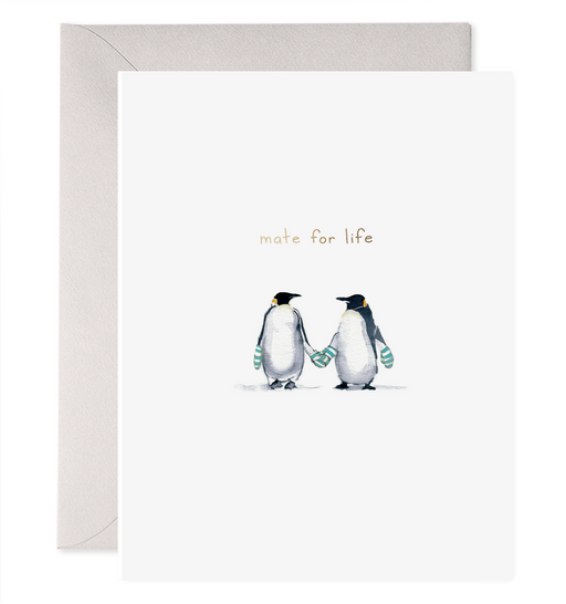 Mate For Life Penguins Anniversary Card
