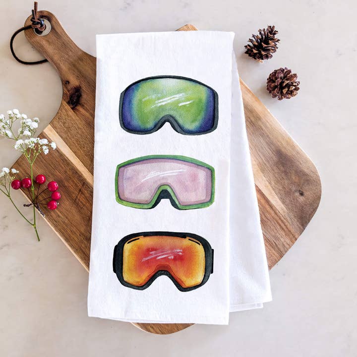 Ski Goggles Tea Towel