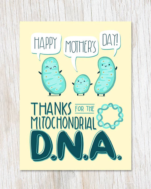 Mitochondrial DNA Mothers Day Card