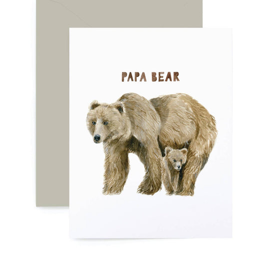 Papa Bear Bear with Cub Card