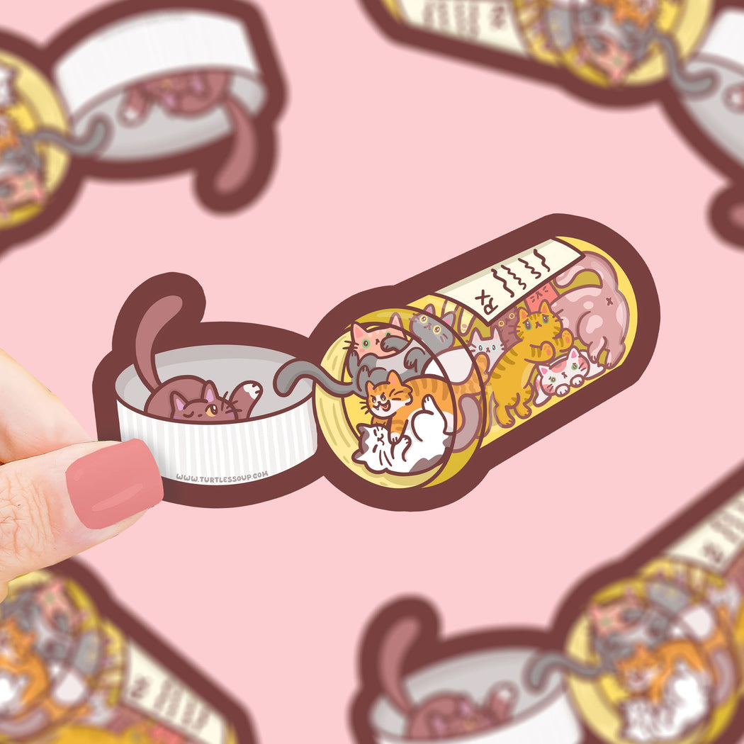 Kitty Cat Rx Purrscription Pill Bottle Vinyl Sticker