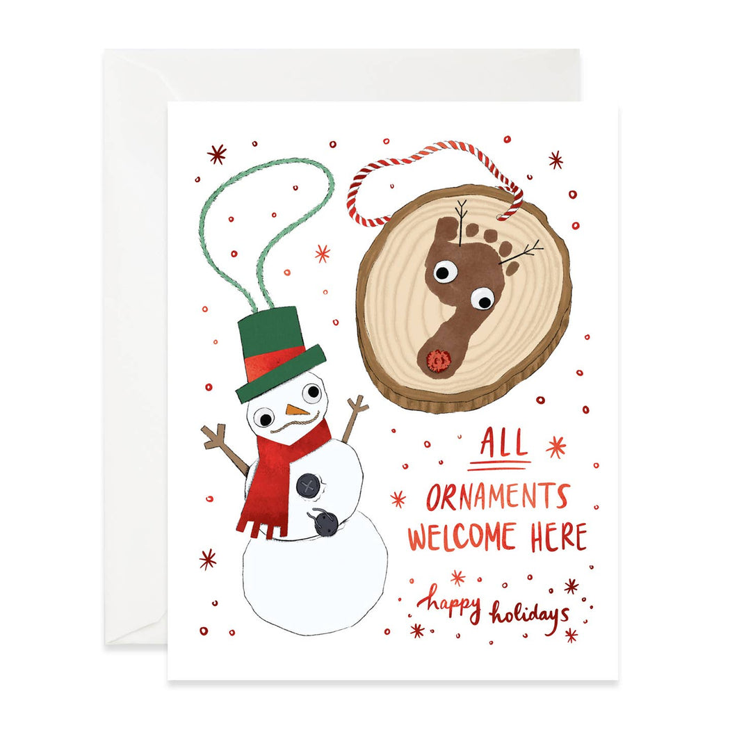 All Ornaments Welcome Holidays Card