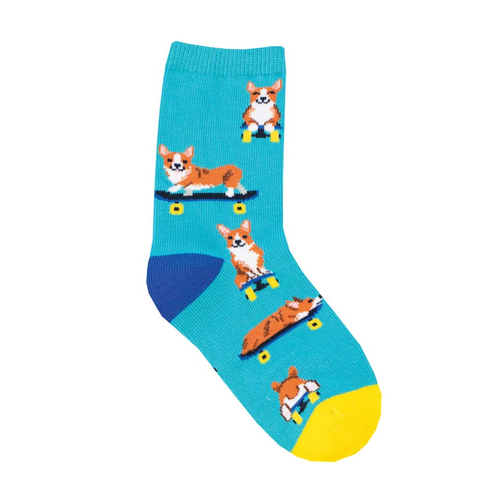 Skater Corgi Toddler Socks