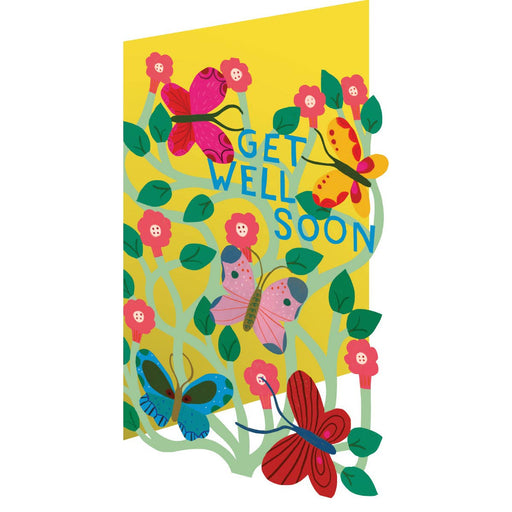 Butterfly Garden Get Well Soon Card