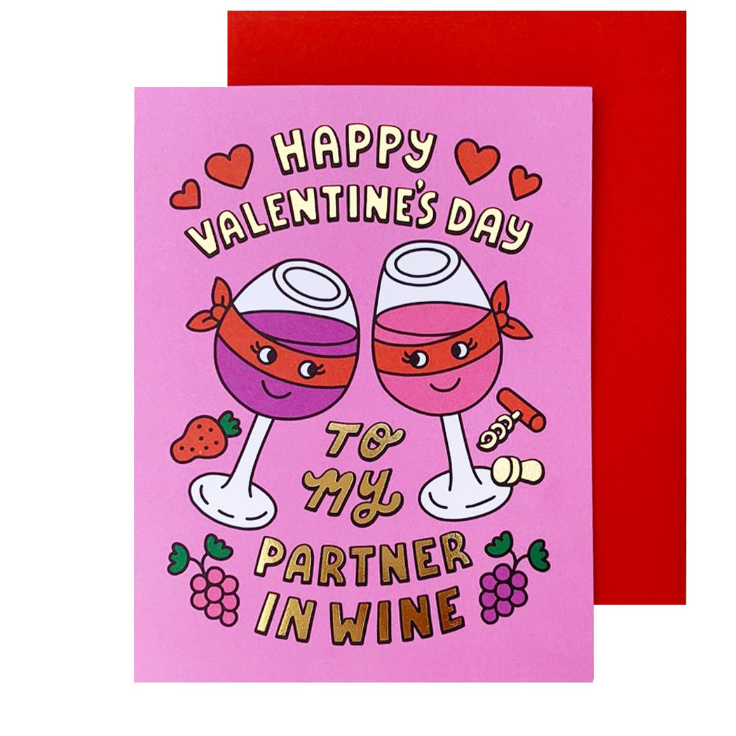 Partner in Wine Valentines Card